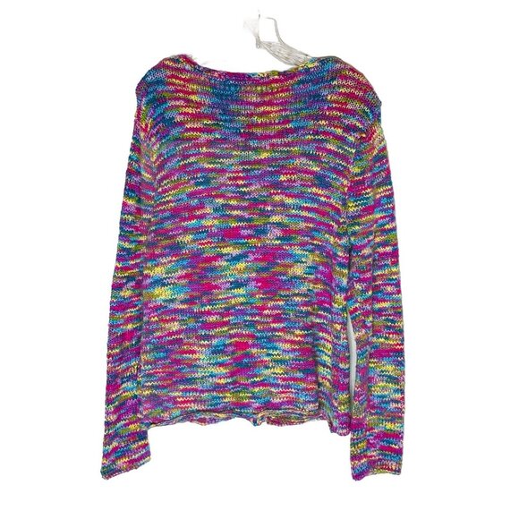 Talbots Multi Color Cotton Blend Cardigan Sweater XL Colorful - Picture 3 of 4
